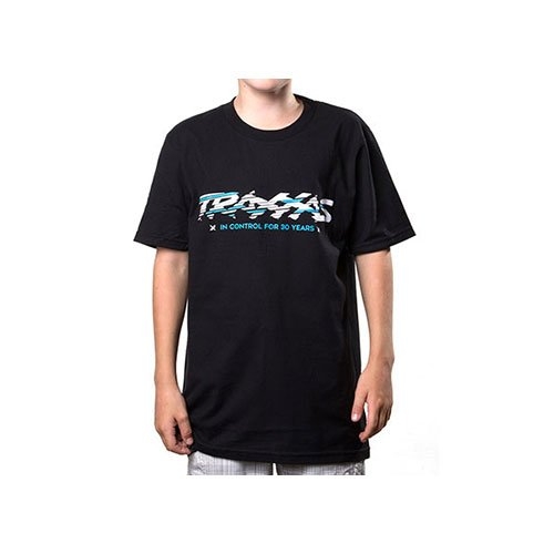 TRAXXAS BLACK SLICED TEE YOUTH LARGE