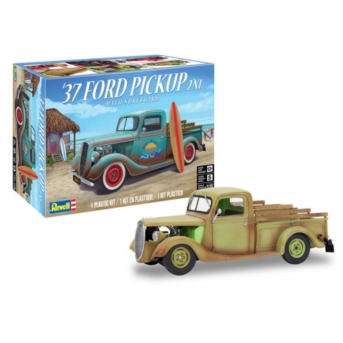 REVELL 1937 FORD PICKUP STREET ROD WITH SURF BOARD