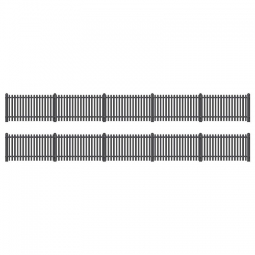 PECO RATIO GWR STATION FENCING BLACK (STRAIGHT ONLY)