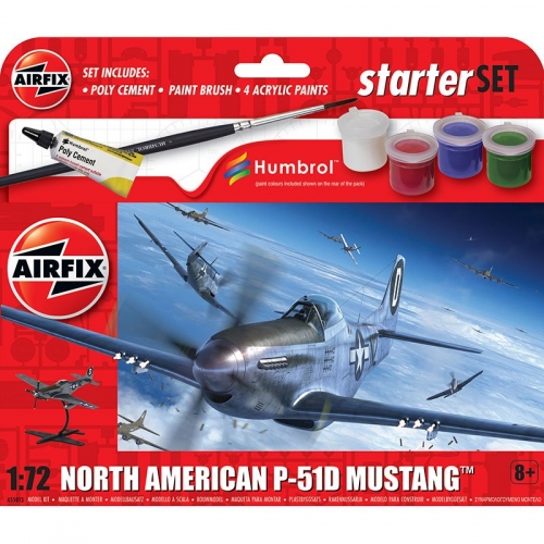 AIRFIX STARTER SET - NORTH AMERICAN P-51D MUSTANG