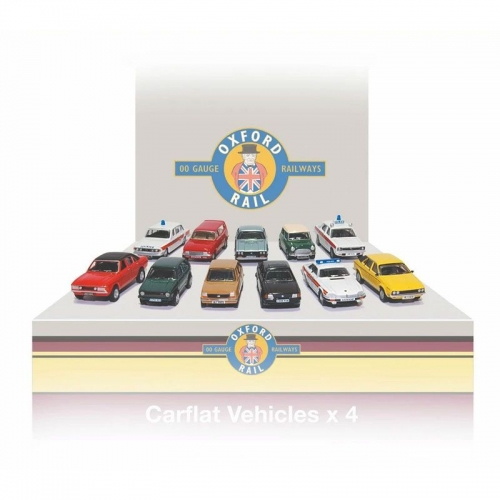 OXFORD CARFLAT PACK 1980S CARS - SET OF 4
