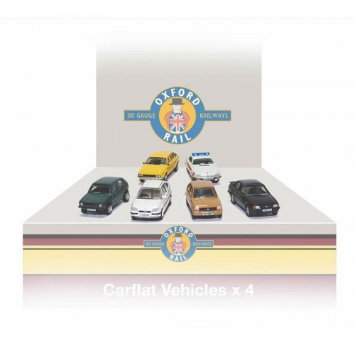 OXFORD CARFLAT PACK 1990S CARS - SET OF 4