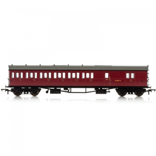 HORNBY BR COLLETT 57' BOW ENDED D98 SIX COMPARTMENT BRAKE THIRD (LEFT HAND) W494