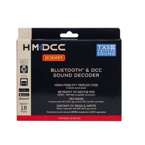 HORNBY HM7000-N18TXS: BLUETOOTH & DCC SOUND DECODER (NEXT18-PIN)